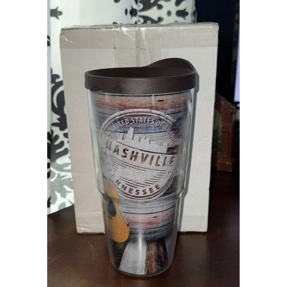 Nashville Guitar Hot Cold Tervis Insulated Tumbler 24 oz In Great Condition